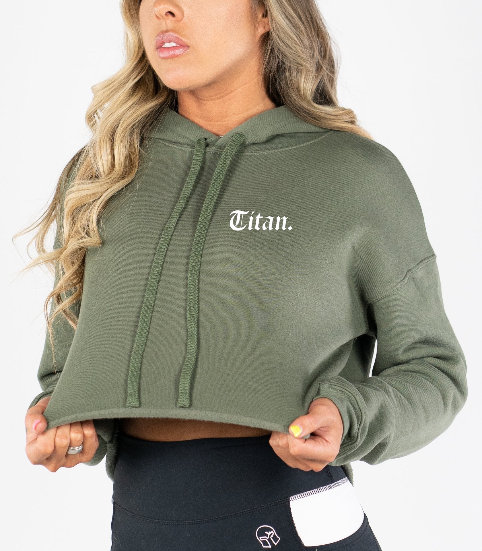 YLM Cropped Hoodie - Titan
