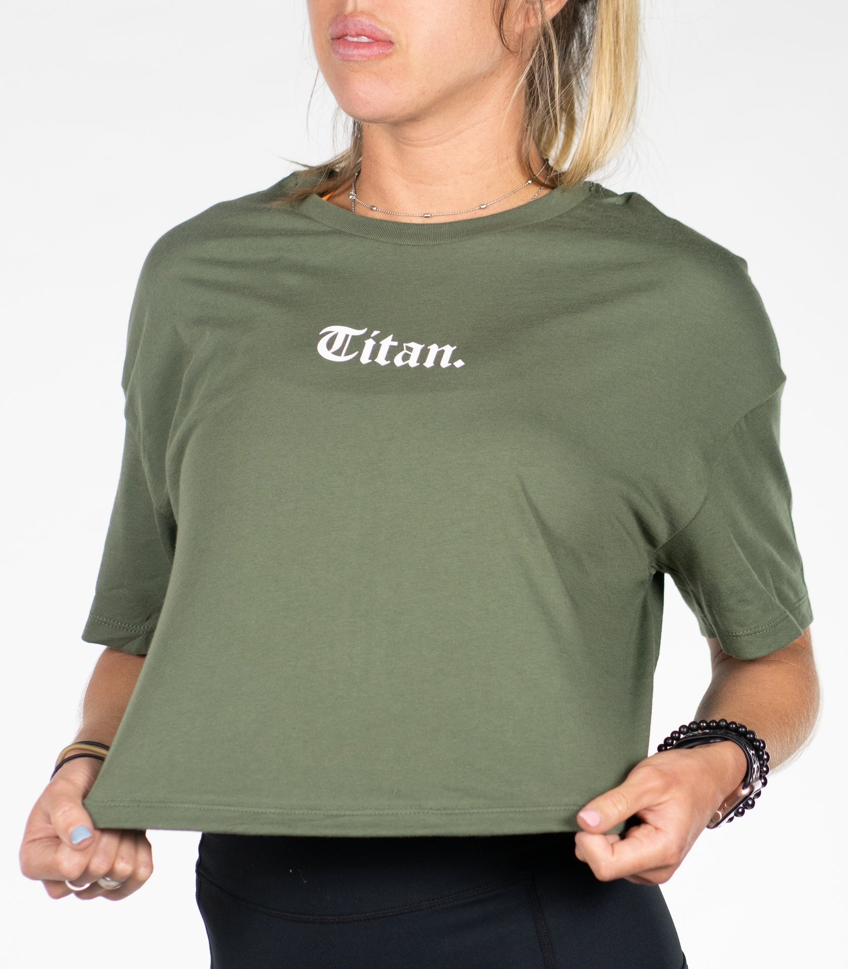 Statement Cropped Tee - Titan