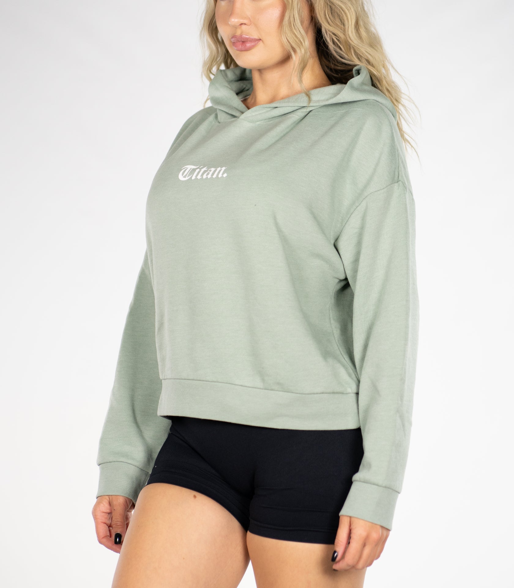 Apollo Cropped Hoodie - Titan