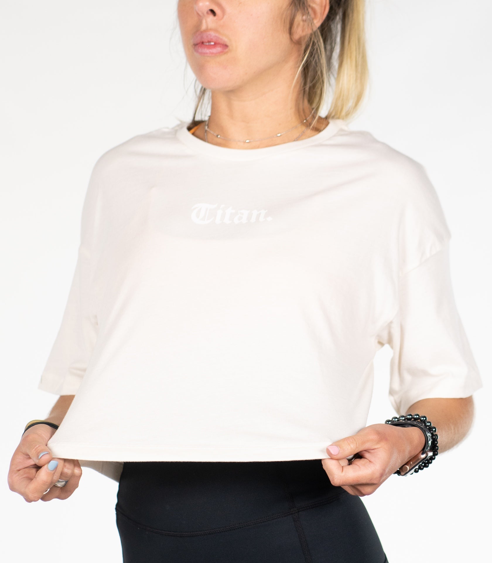 Statement Cropped Tee - Titan