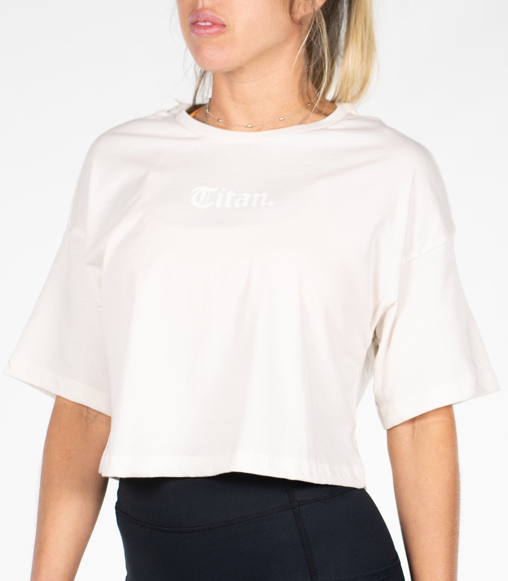 Statement Cropped Tee - Titan