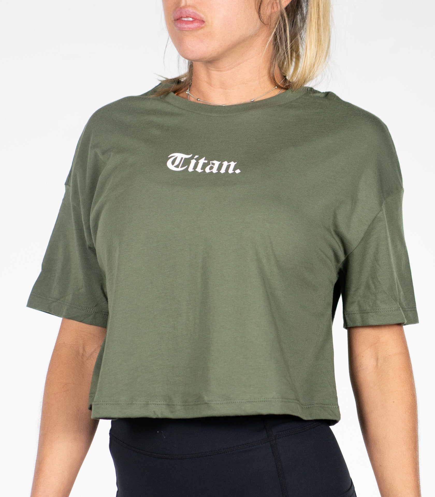Statement Cropped Tee - Titan